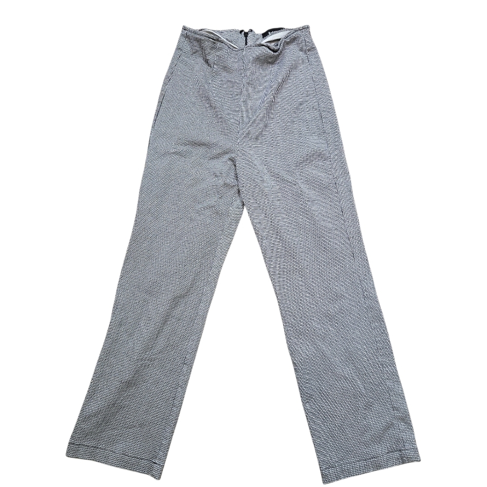 Reformation Womens Sz 6 Gray Houndstooth‎ High-Waisted Pants Stretchy Ankle